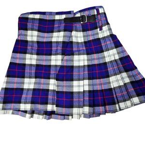 Davidson Wedding Modern Tartan Plaid Pleated Kilt With Adjustable Buckles, XL